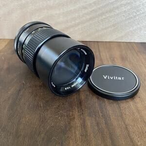 Vivitar 135mm f/2.8 Auto Telephoto Lens M/SR Japan 55mm w/ Hood Vintage